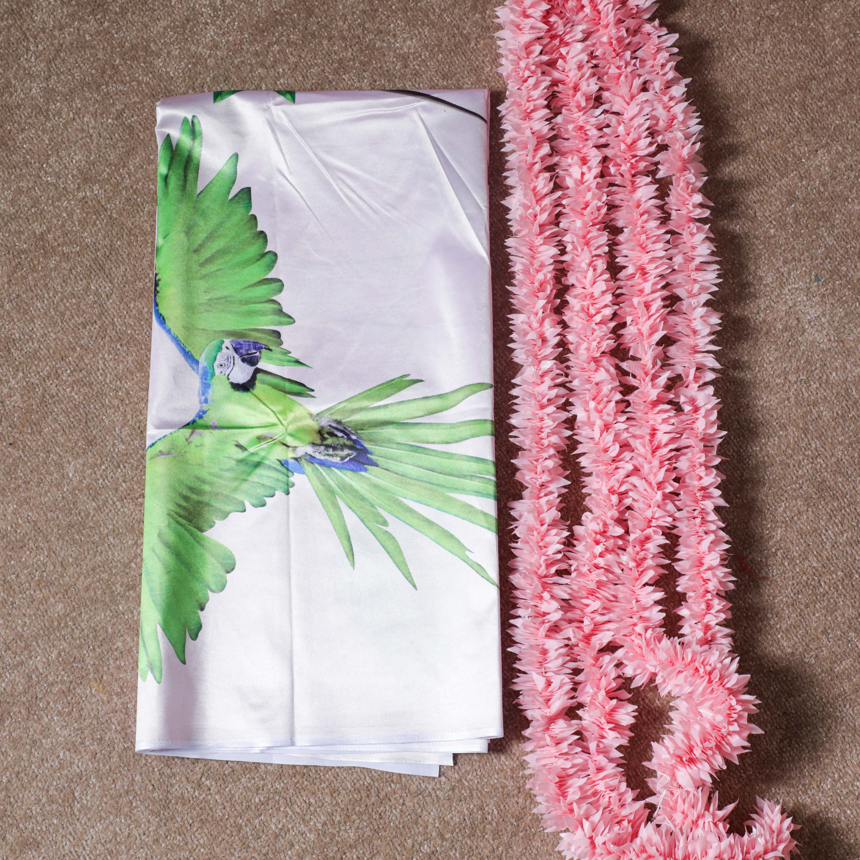 Pichwai Lotus & Parrot Backdrop Cloth
